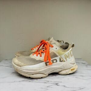 Brandblack Kite Racer Sneakers White And Orange Mens Size 6.5
